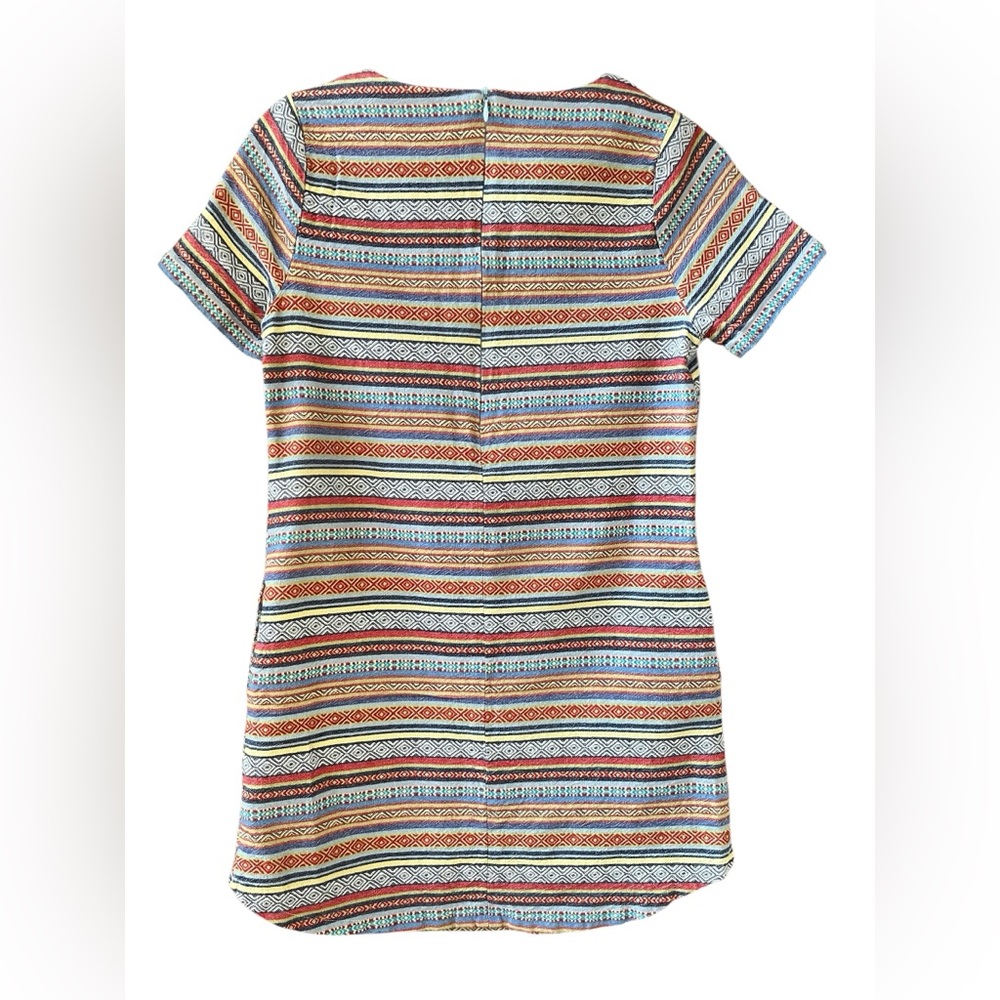 Vintage Striped Short Sleeve Cotton Dress by Jondie Size S - Picture 3 of 10